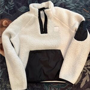 Under Armour White and Black Sherpa Pullover